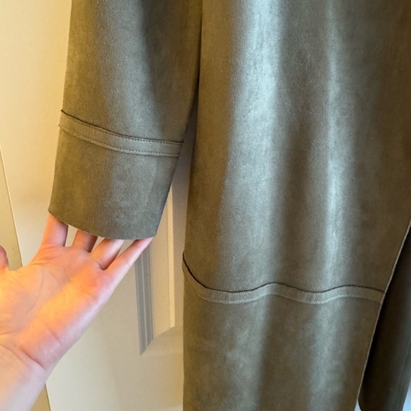Zara Taupe Open-Front Trench Coat - Picture 2 of 3